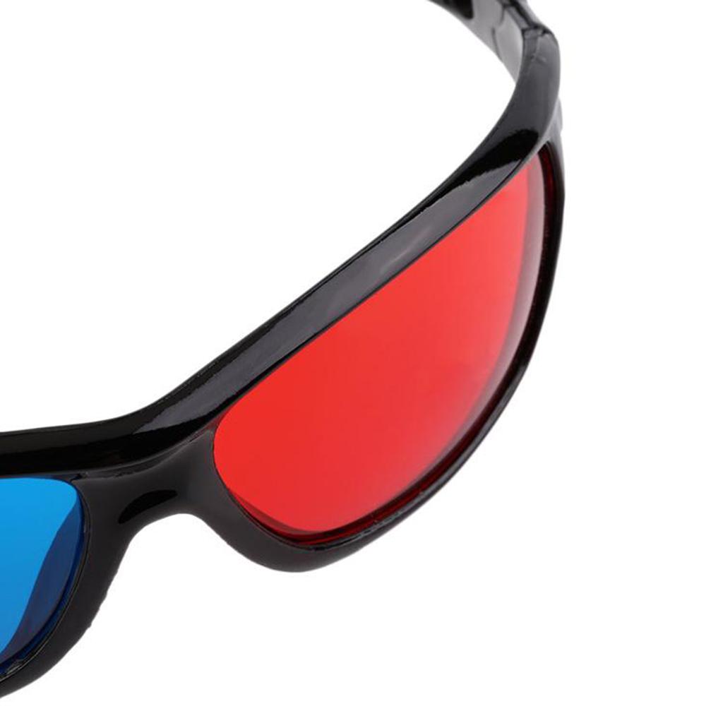 Black Frame Red Blue 3D Glasses For Dimensional Anaglyph Movie Game DVD