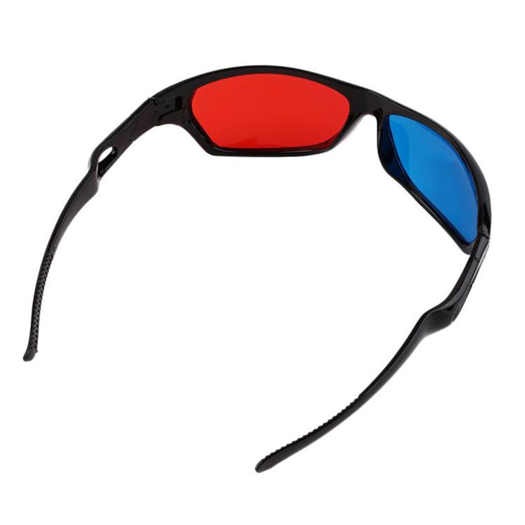 Black Frame Red Blue 3D Glasses For Dimensional Anaglyph Movie Game DVD