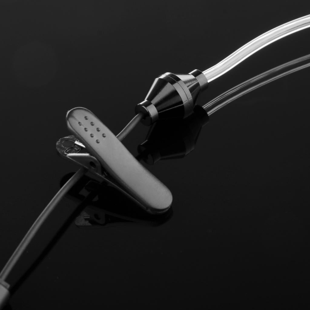 Air Tube Monaural In Ear Earphone Anti-radiation Headset 3.5mm Black