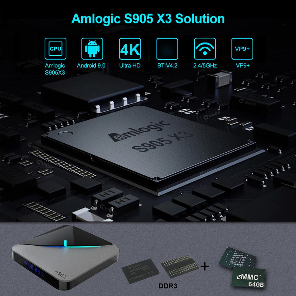 Quad Core WiFi 4K STB RGB Light Android Wifi Media Player AU Plug 2+16GB