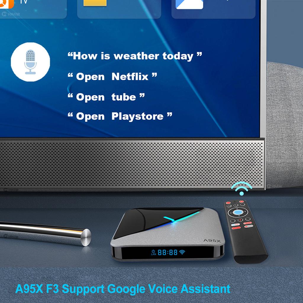 Quad Core WiFi 4K STB RGB Light Android Wifi Media Player AU Plug 4+32GB