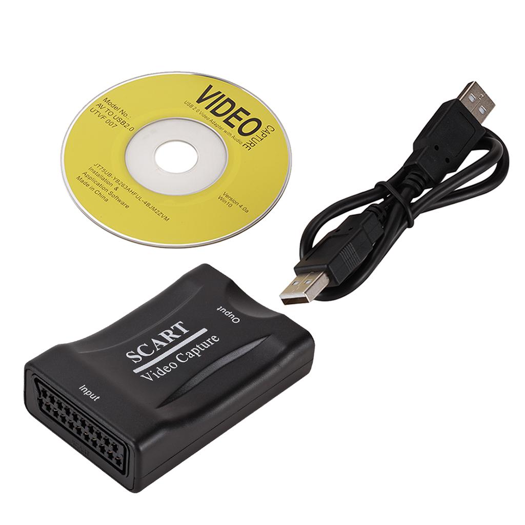 USB 2.0 SCART Video Capture Card Record Box Gaming Grabber for DVD HDTV