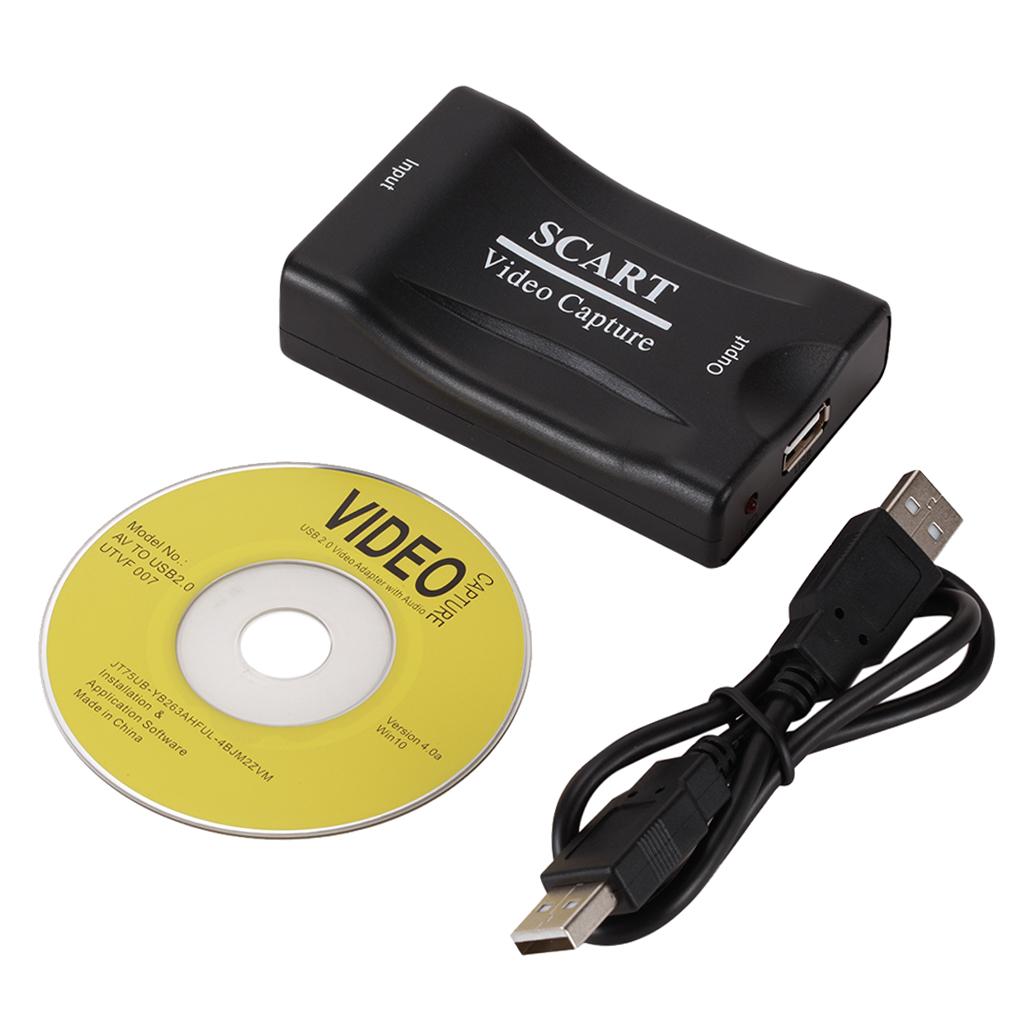 USB 2.0 SCART Video Capture Card Record Box Gaming Grabber for DVD HDTV