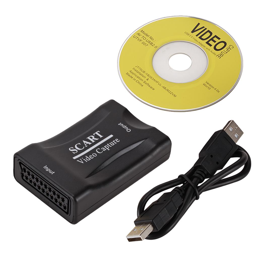 USB 2.0 SCART Video Capture Card Record Box Gaming Grabber for DVD HDTV