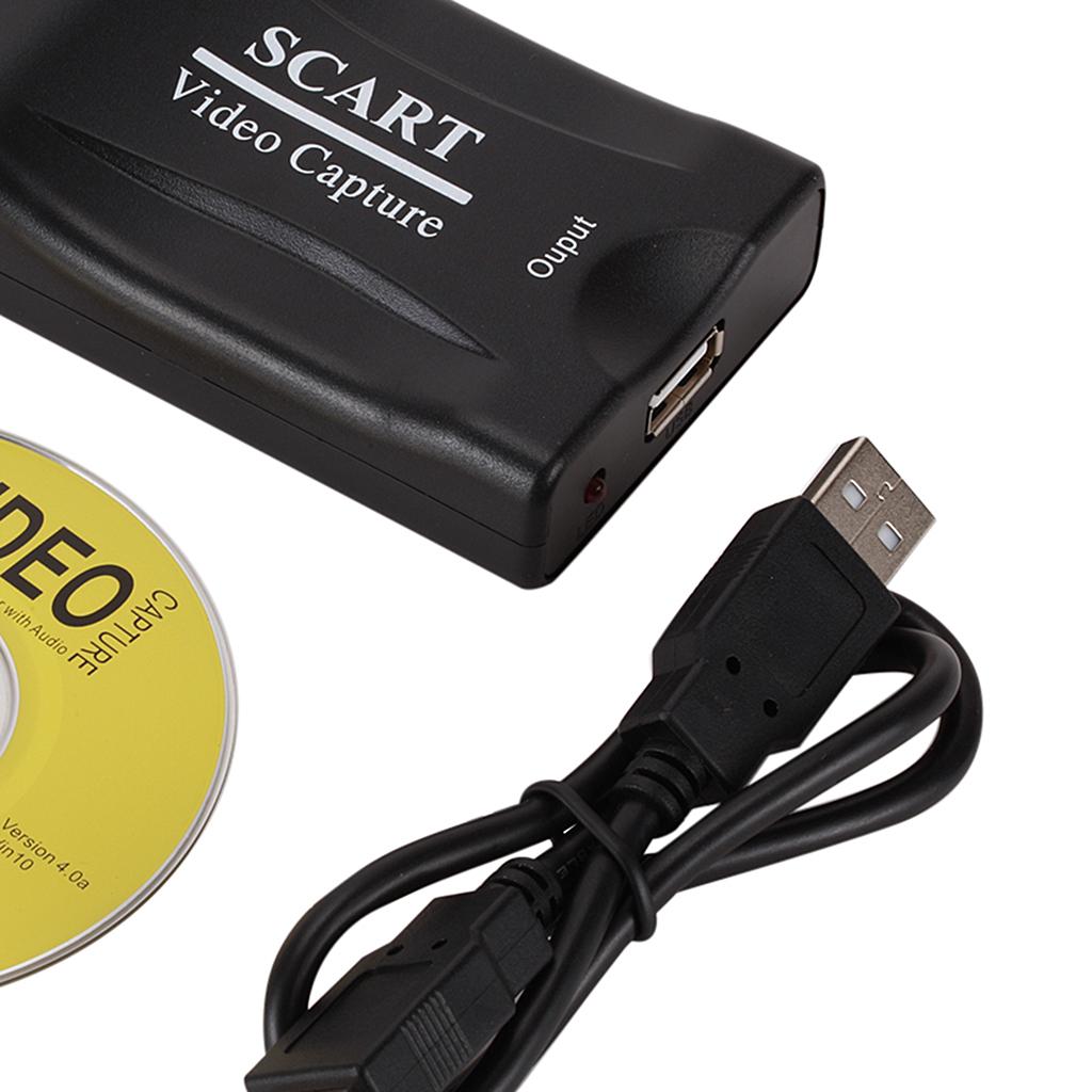 USB 2.0 SCART Video Capture Card Record Box Gaming Grabber for DVD HDTV