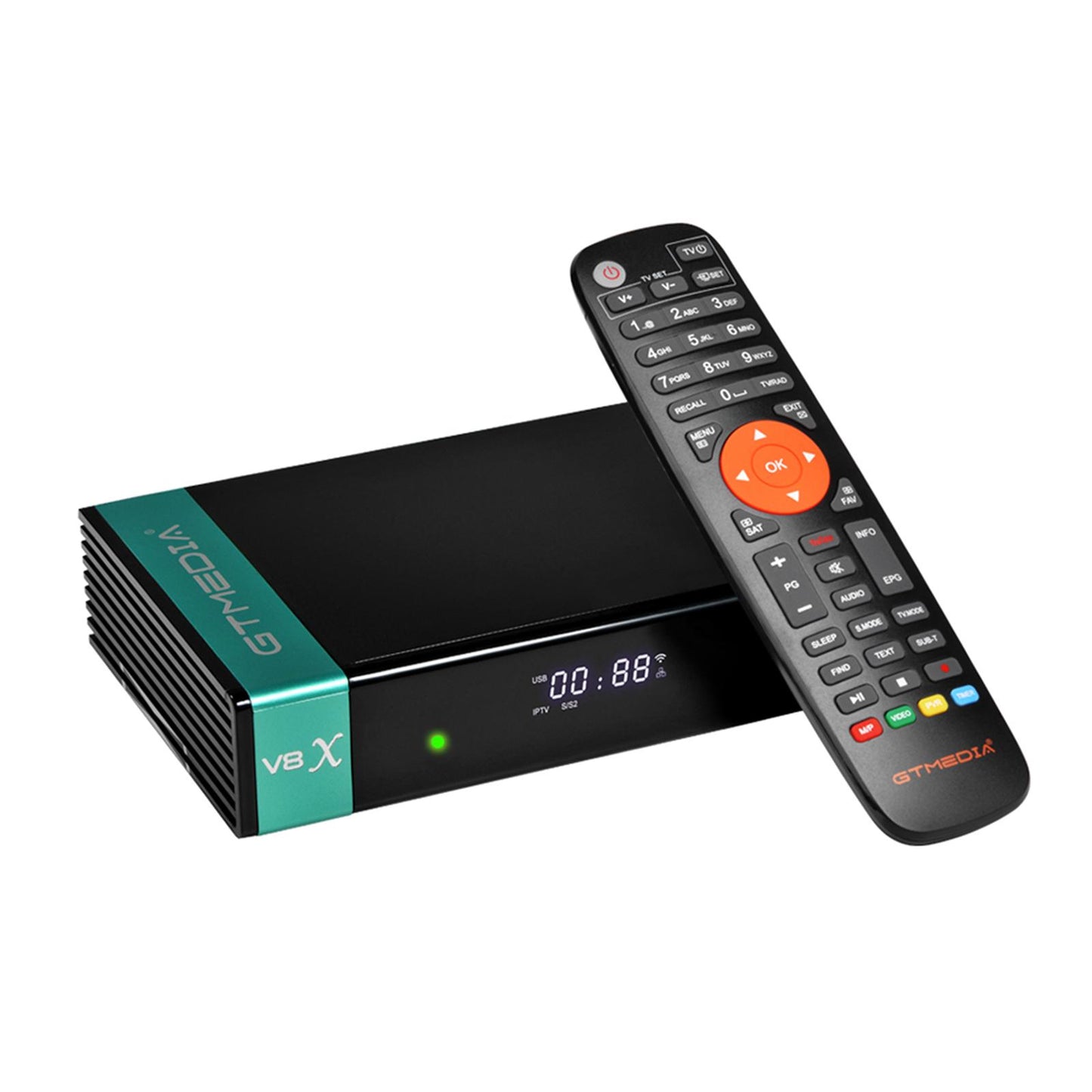 V8X HD Satellite Receiver FTA DVB-S2/S2X Decoder 2.4G Wifi H.265 US