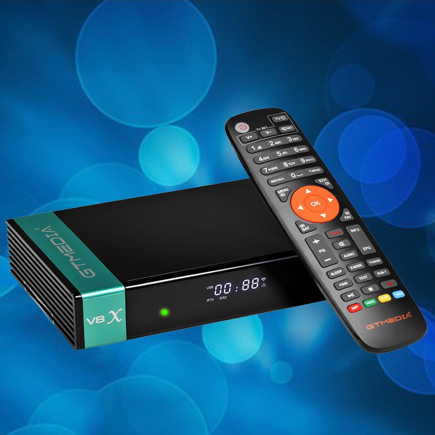 V8X HD Satellite Receiver FTA DVB-S2/S2X Decoder 2.4G Wifi H.265 US