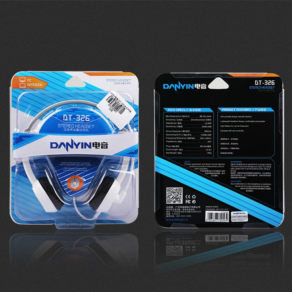 Kids Headphones 3.5mm Wired On-Ear Children Headset Dual 3.5mm White