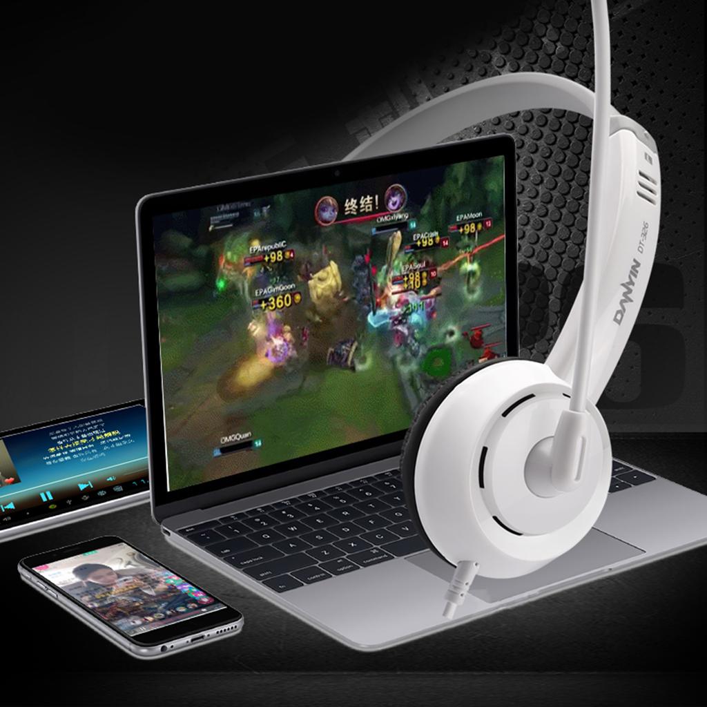 Kids Headphones 3.5mm Wired On-Ear Children Headset Single 3.5mm White