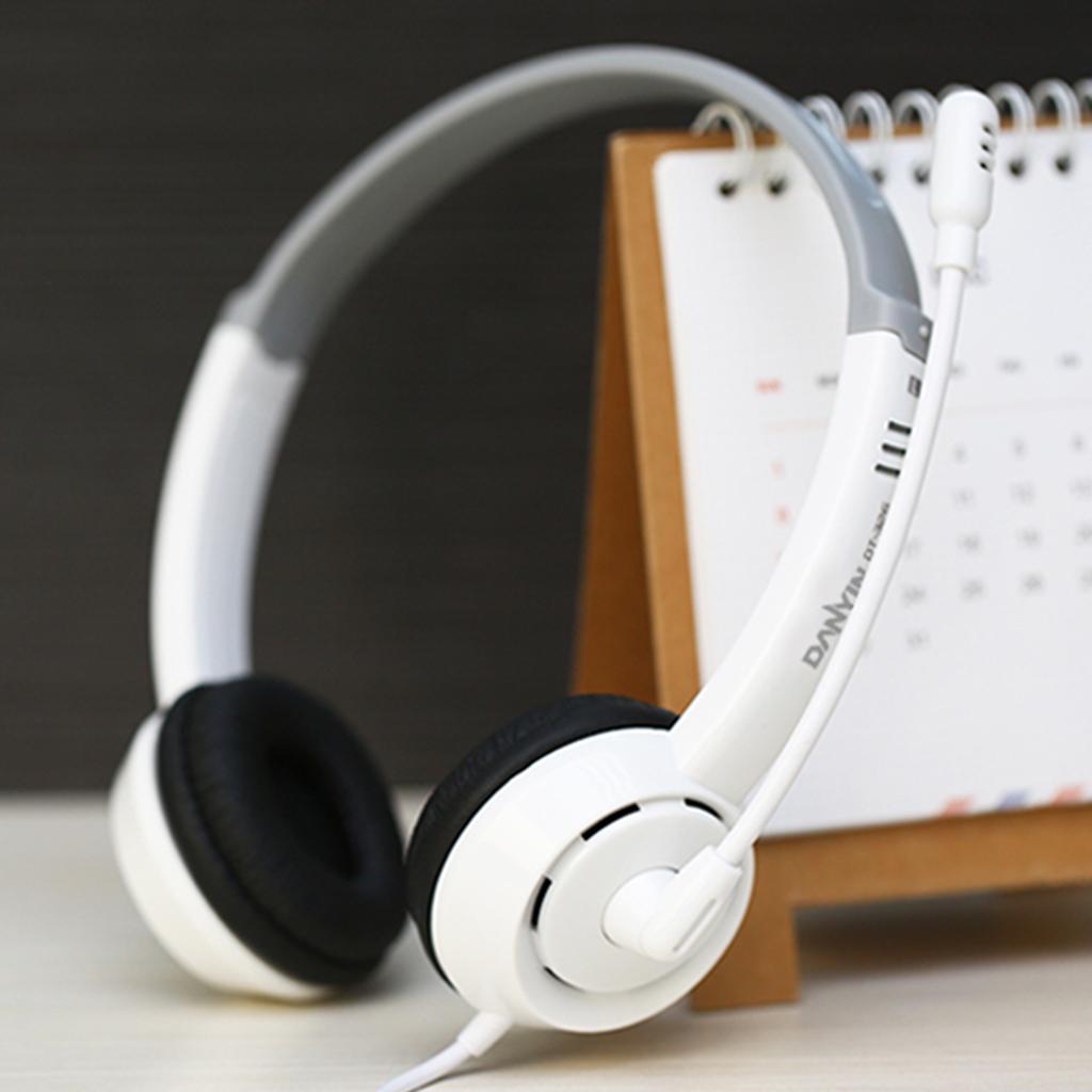 Kids Headphones 3.5mm Wired On-Ear Children Headset Single 3.5mm White