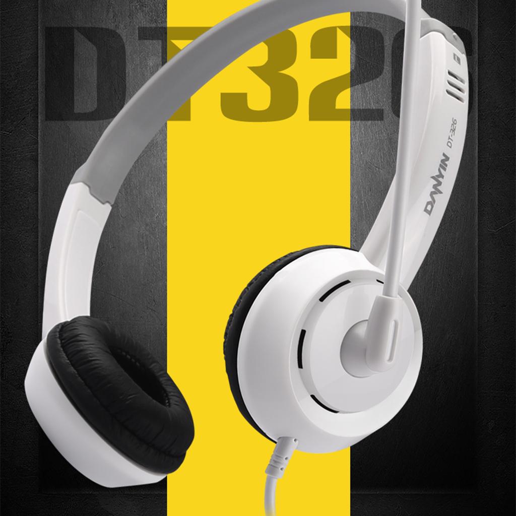 Kids Headphones 3.5mm Wired On-Ear Children Headset Single 3.5mm White