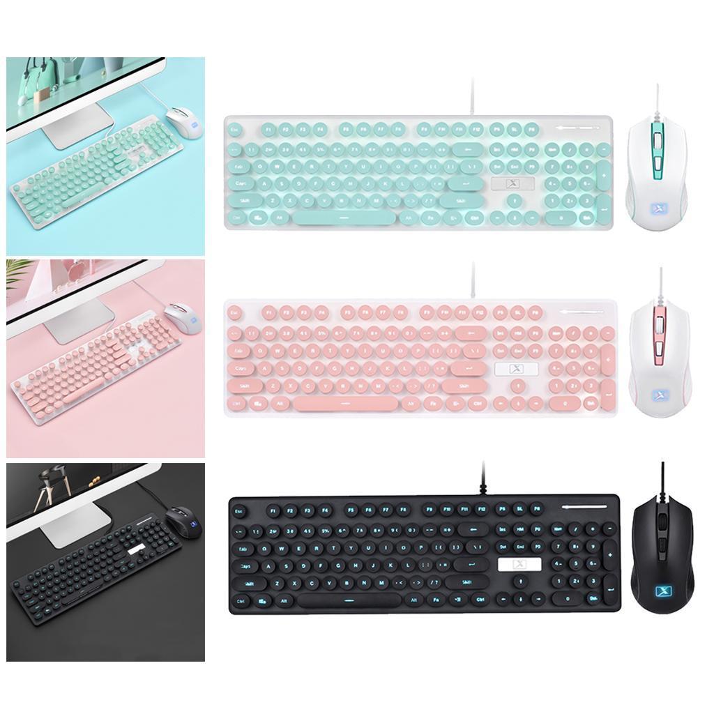N520 Wired USB Mechanical Keyboard Game Mouse Set Whisper-Quiet blue