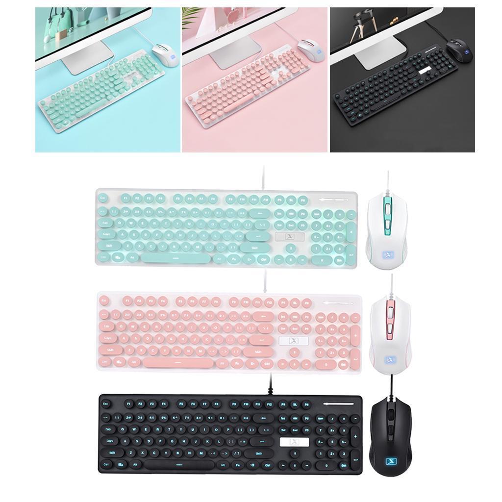 N520 Wired USB Mechanical Keyboard Game Mouse Set Whisper-Quiet blue