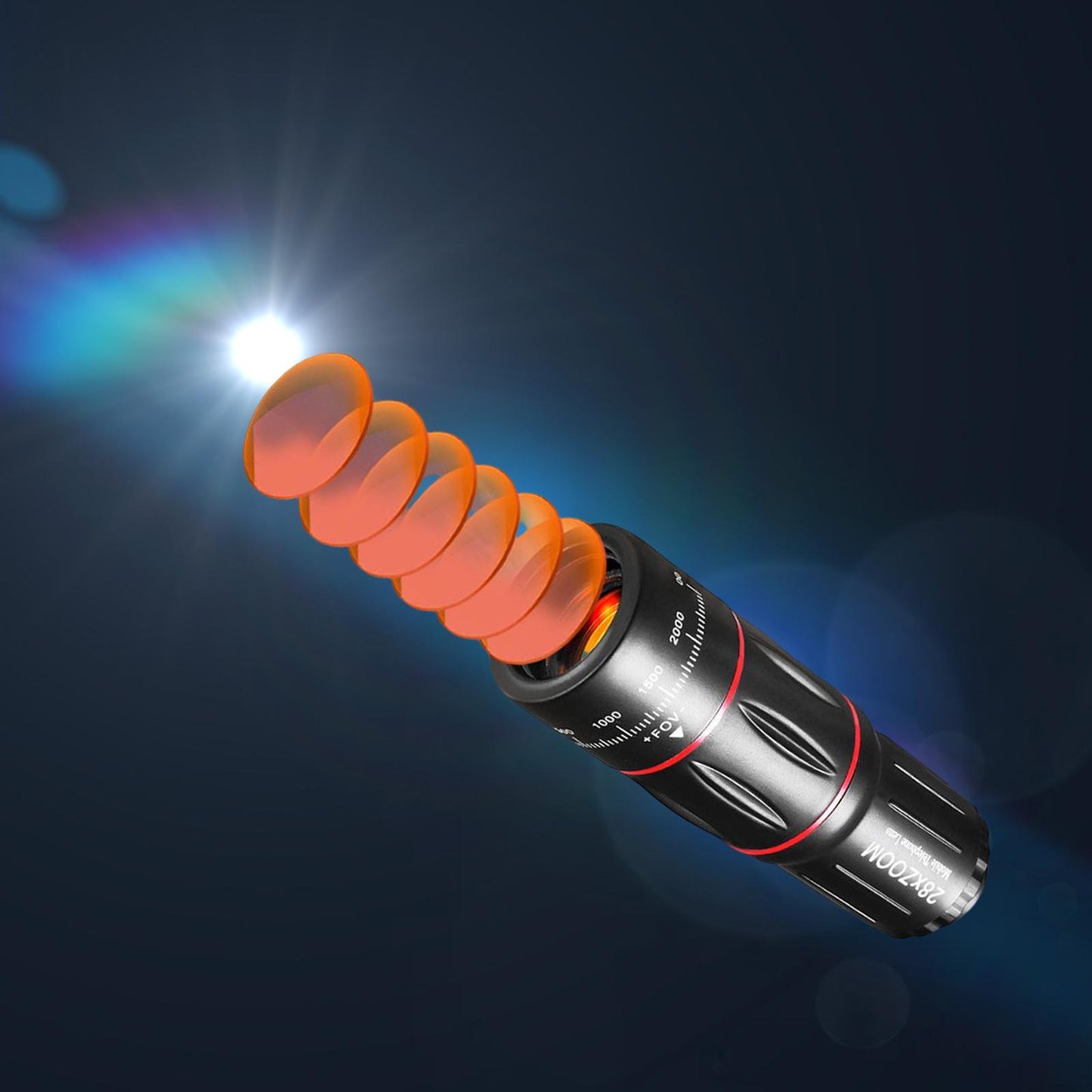 28X Zoom HD Lens Monocular Telescope+ Tripod +Clip for Universal Cell Phone