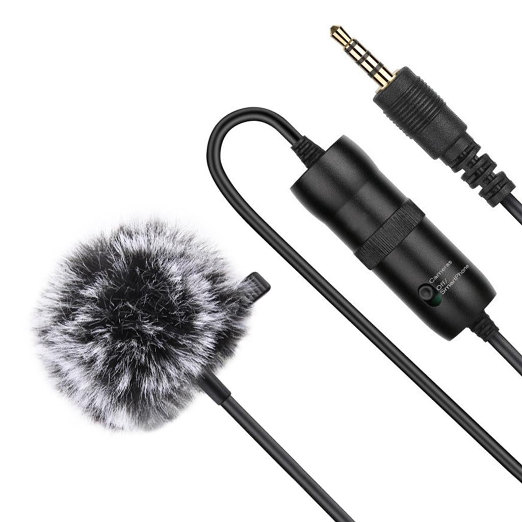Clip-on Lapel Mini Lavalier Mic Microphone For Phone Omni-direction 6M