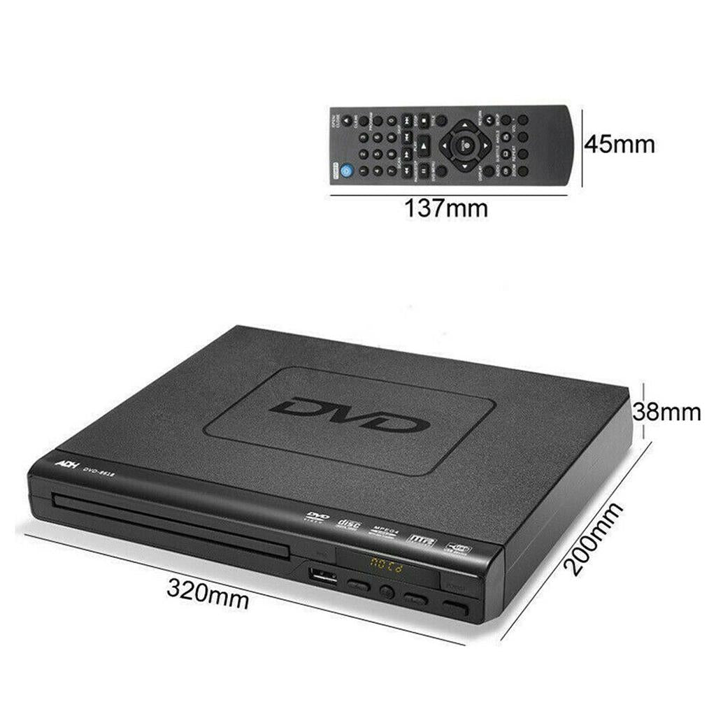 HD HDMI DVD Player ADH CD VCD Music Disc Upscaling USB Remote 1 inch Screen