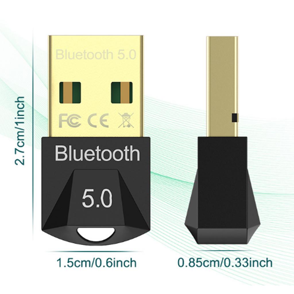 Bluetooth 5.0 Adapter Wireless Dongle Stereo Receiver Audio For PC Laptop TV