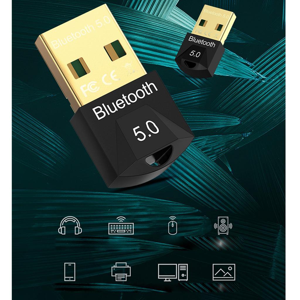 Bluetooth 5.0 Adapter Wireless Dongle Stereo Receiver Audio For PC Laptop TV