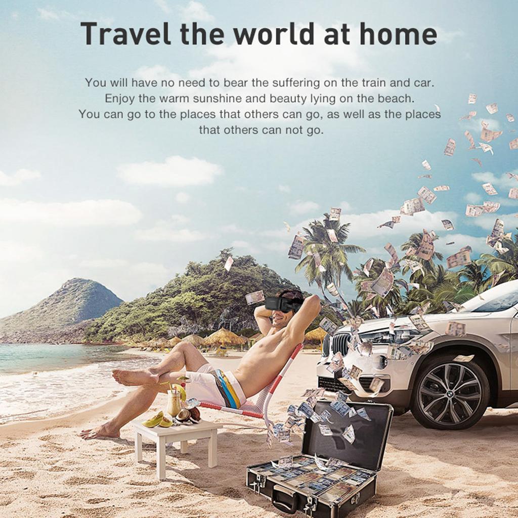 Virtual Reality Headset 3DGlasses VR Goggles for Android/IOS Phone 4.7-6.53"