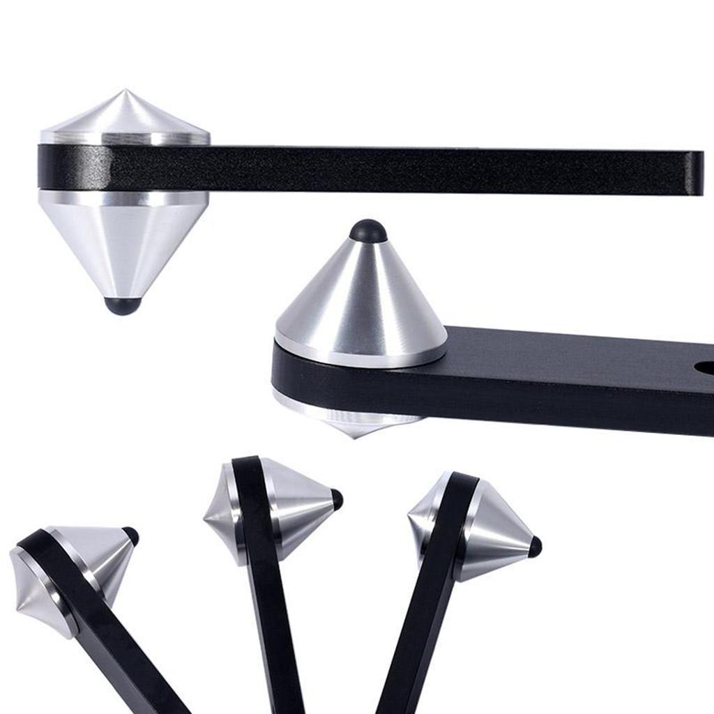 4Pcs Speaker Floor Stands Spikes Aluminum Shock Absorbing Isolation Feet Pad