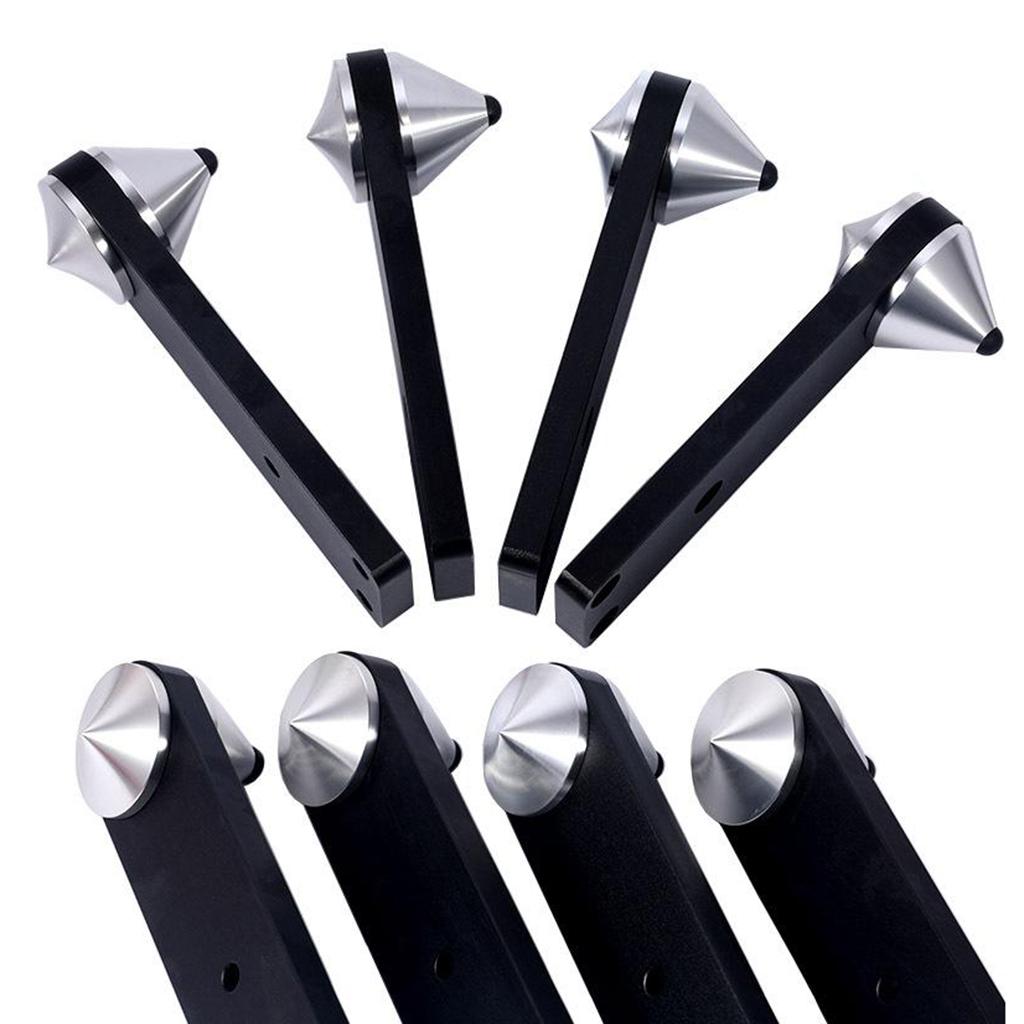 4Pcs Speaker Floor Stands Spikes Aluminum Shock Absorbing Isolation Feet Pad