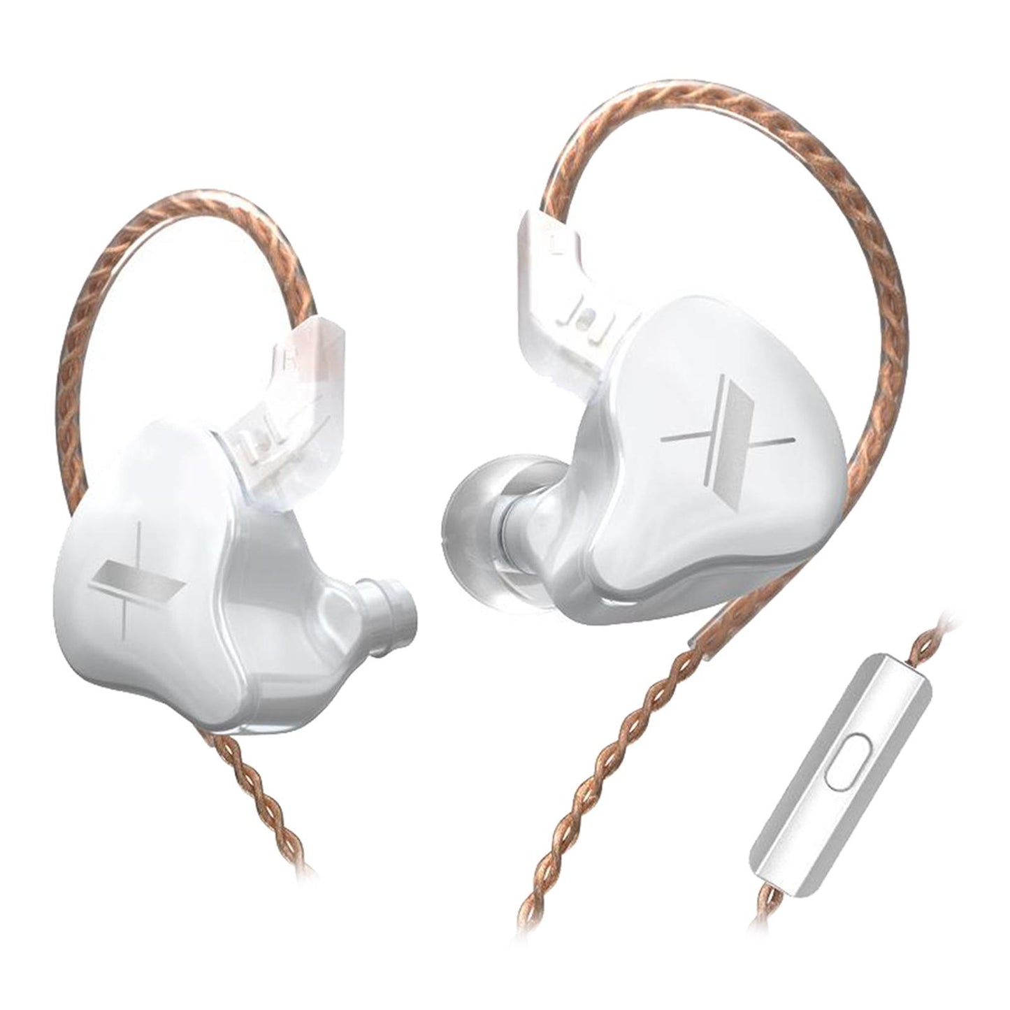 KZ 1DD Earphone In-Ear Earbud 10mm Dynamic Driver white with mic