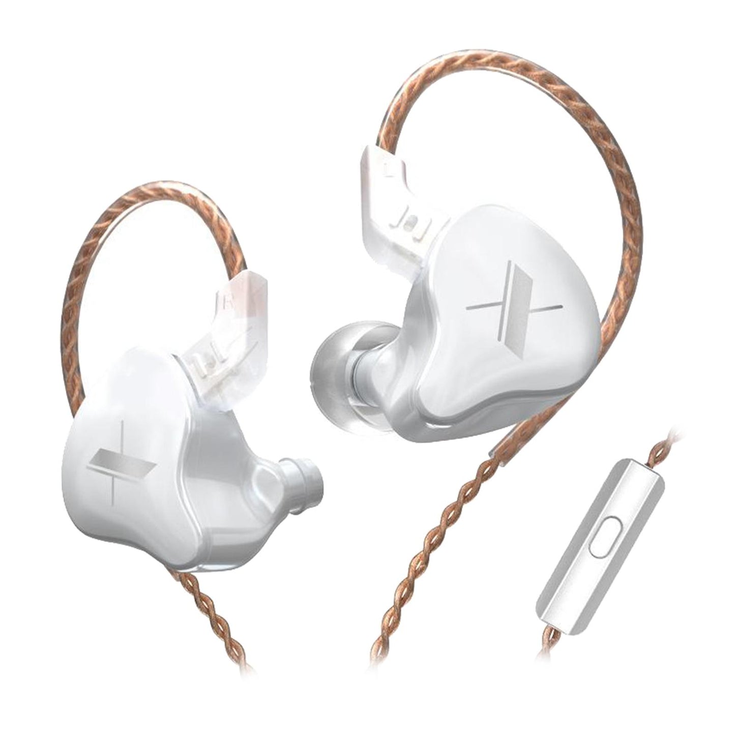 KZ 1DD Earphone In-Ear Earbud 10mm Dynamic Driver white with mic
