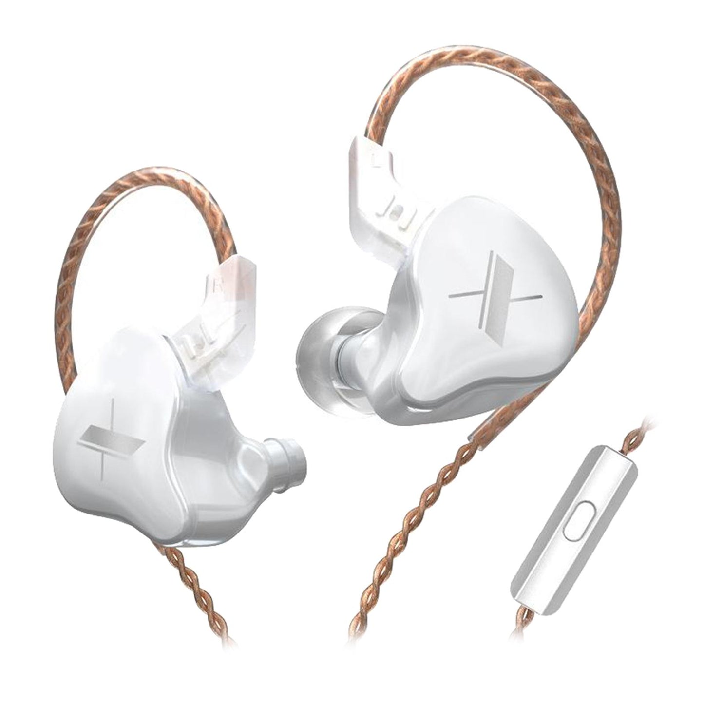 KZ 1DD Earphone In-Ear Earbud 10mm Dynamic Driver white with mic