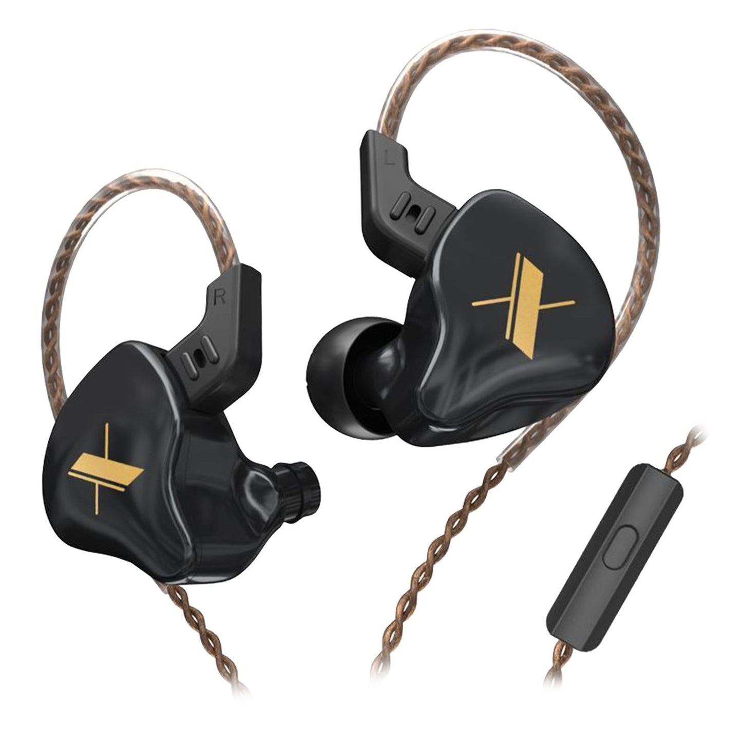 KZ 1DD Earphone In-Ear Earbud 10mm Dynamic Driver black with mic