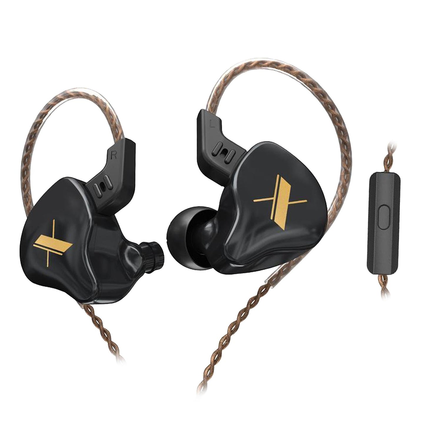 KZ 1DD Earphone In-Ear Earbud 10mm Dynamic Driver black with mic