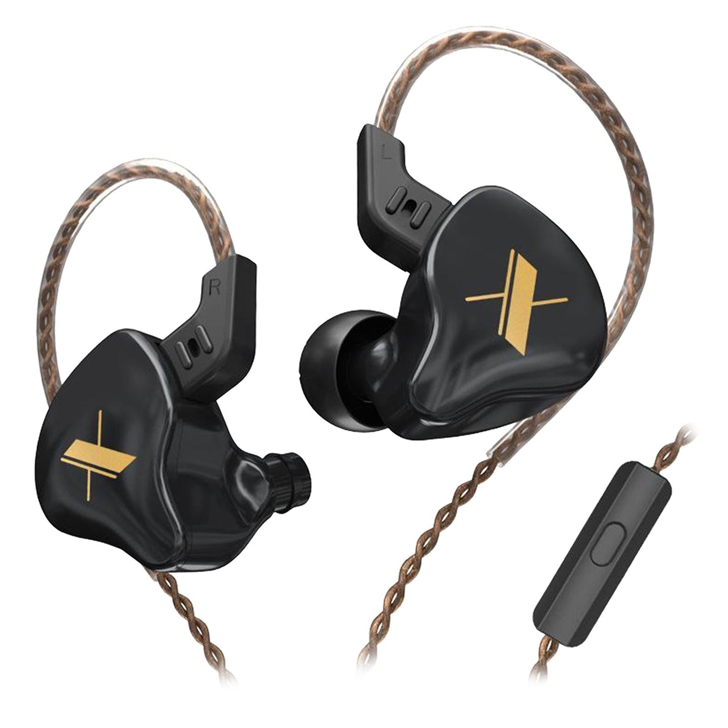 KZ 1DD Earphone In-Ear Earbud 10mm Dynamic Driver black with mic