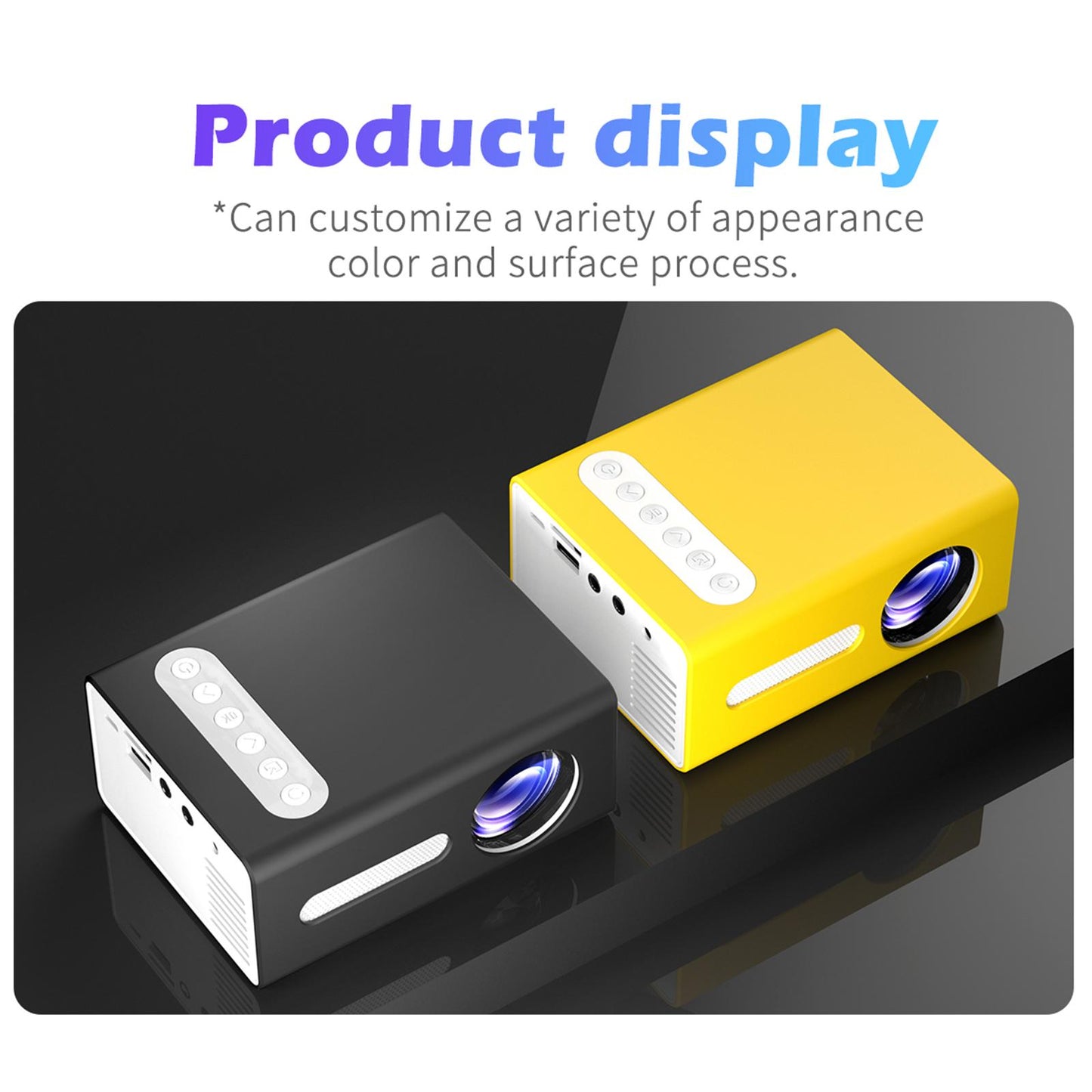 LED Mini Pocket Projector 1080P LCD Home Theater HDMI USB TF AV Kids Gift
