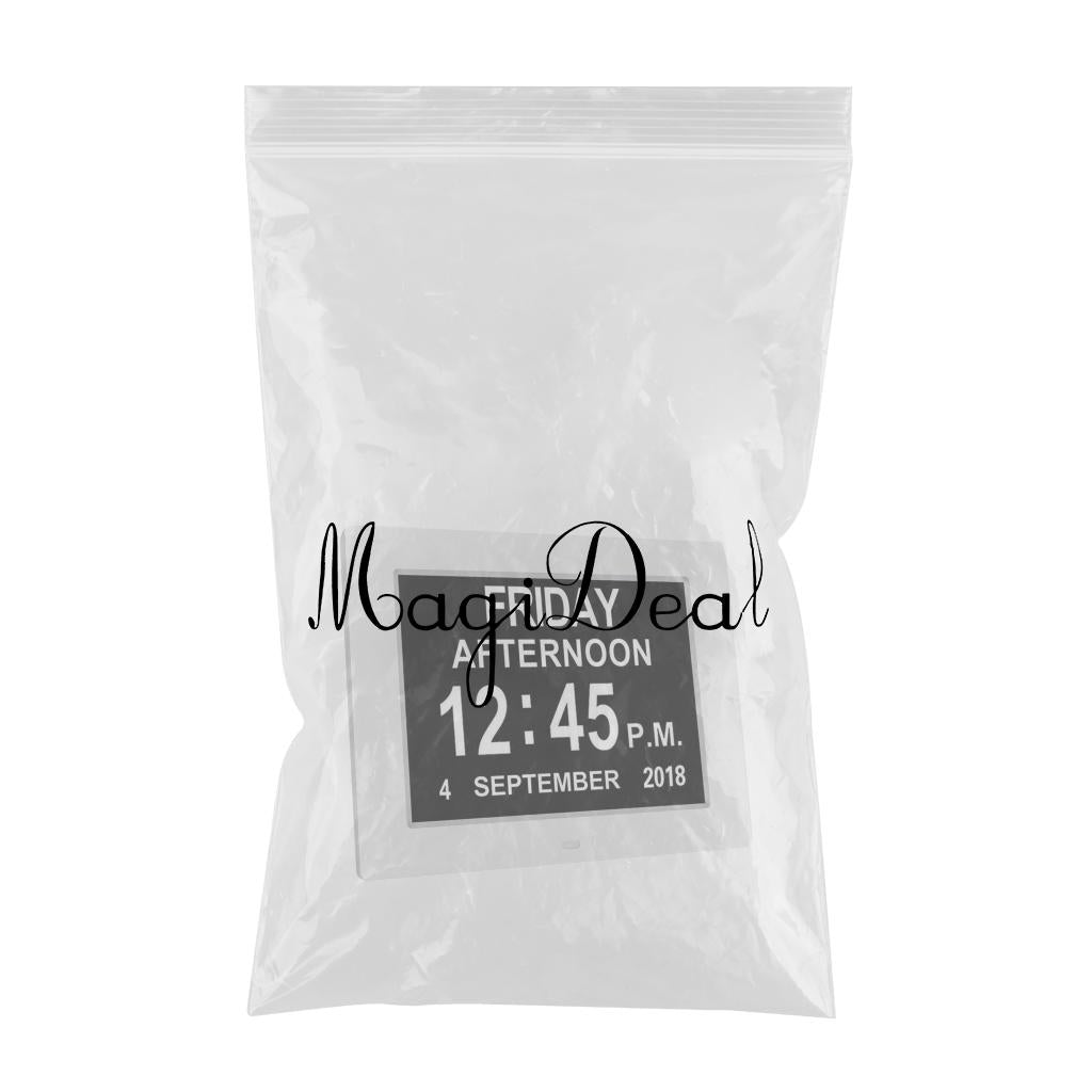 8" Large Screen Display Day & Month Digital Calendar Alarm Day Clock Elderly