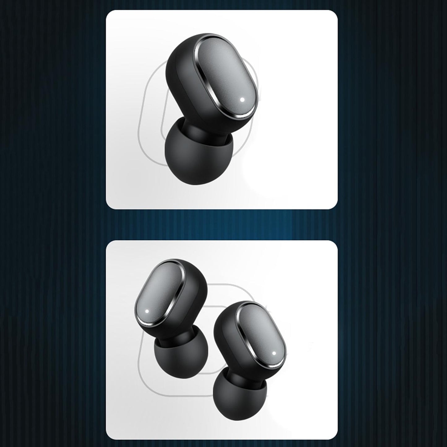 TWS Bluetooth Earphones Wireless Headphone Smart Touch Earbuds Headset Black