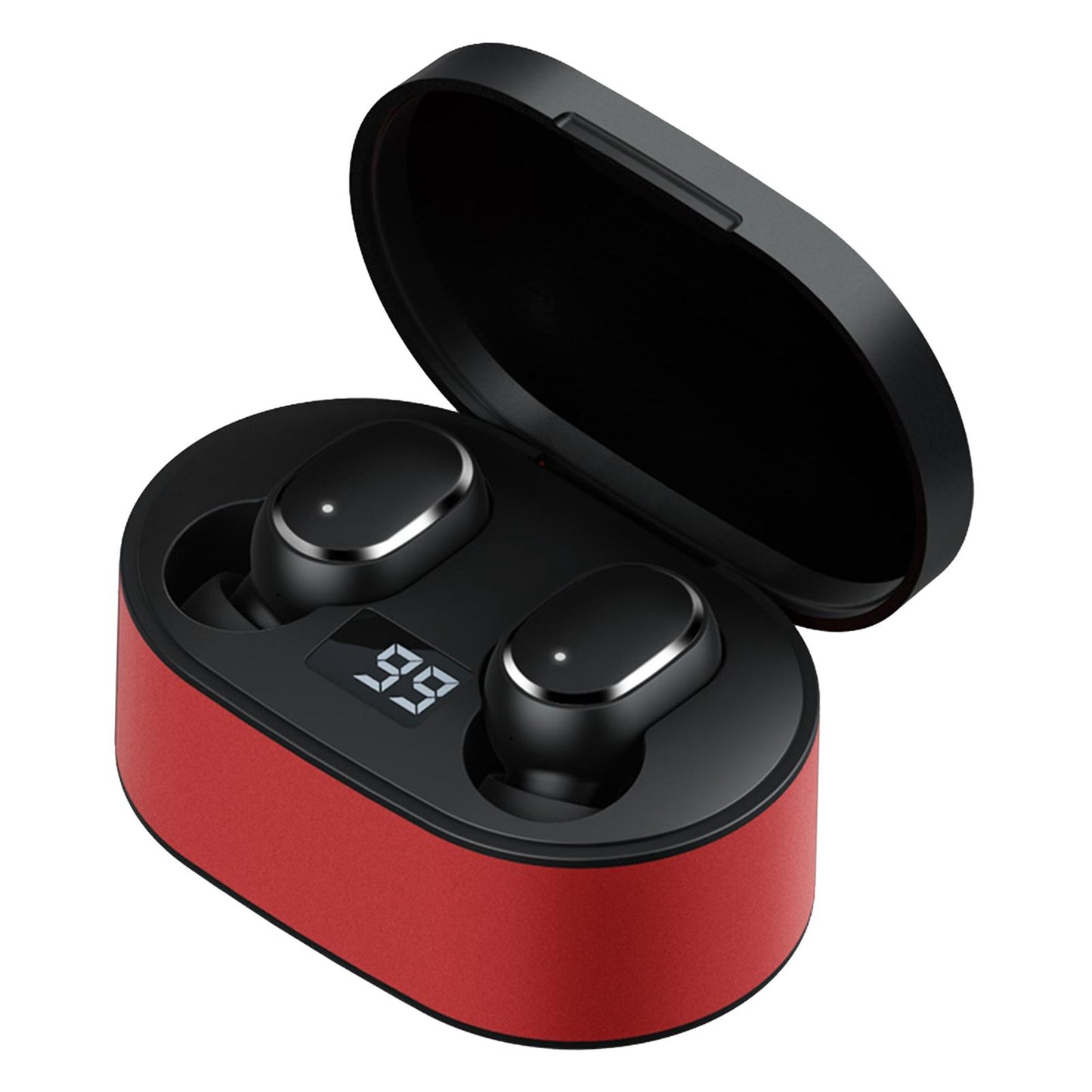 TWS Bluetooth Earphones Wireless Headphone Smart Touch Earbuds Headset Red