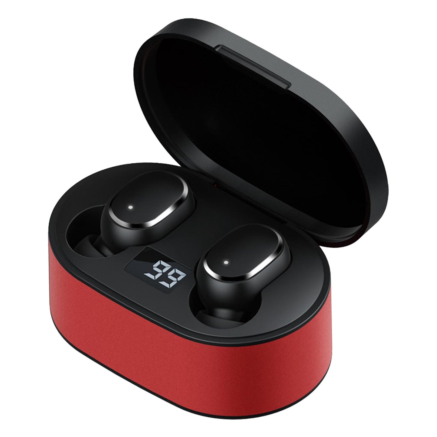 TWS Bluetooth Earphones Wireless Headphone Smart Touch Earbuds Headset Red