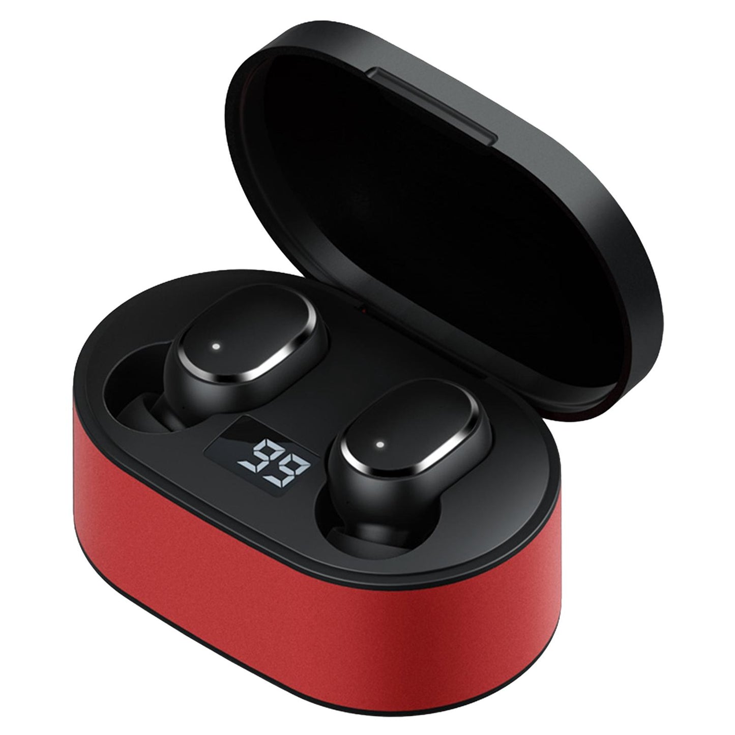 TWS Bluetooth Earphones Wireless Headphone Smart Touch Earbuds Headset Red