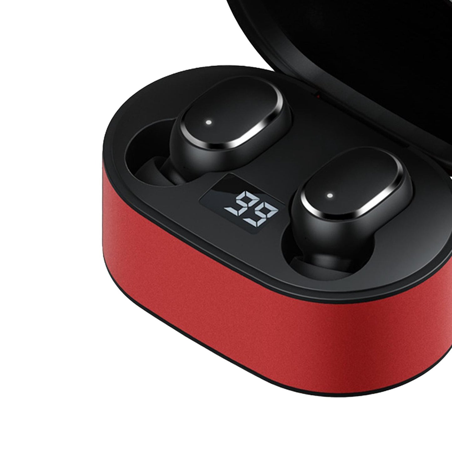 TWS Bluetooth Earphones Wireless Headphone Smart Touch Earbuds Headset Red