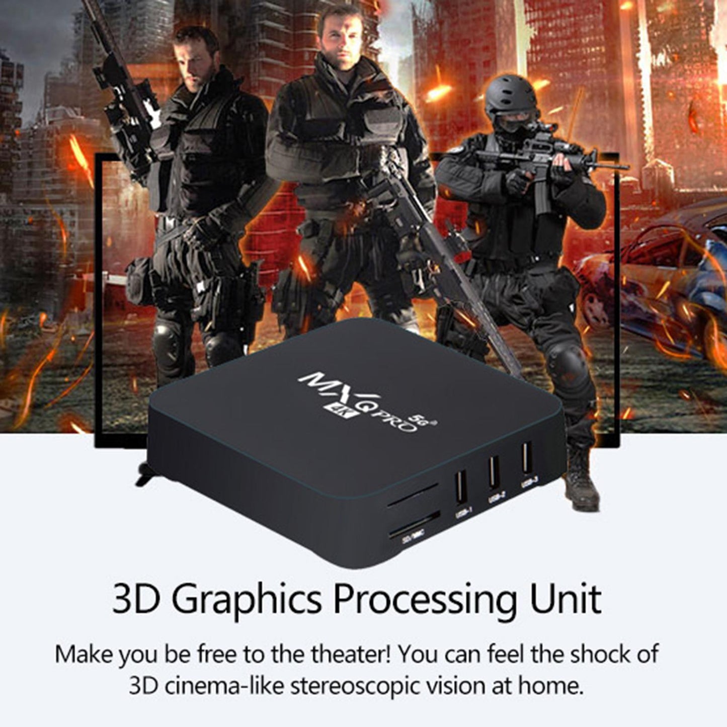 Media Player Wifi Smart-Tv Quad-Core 4K HD 3D 5Ghz AU Plug 2GB 16GB