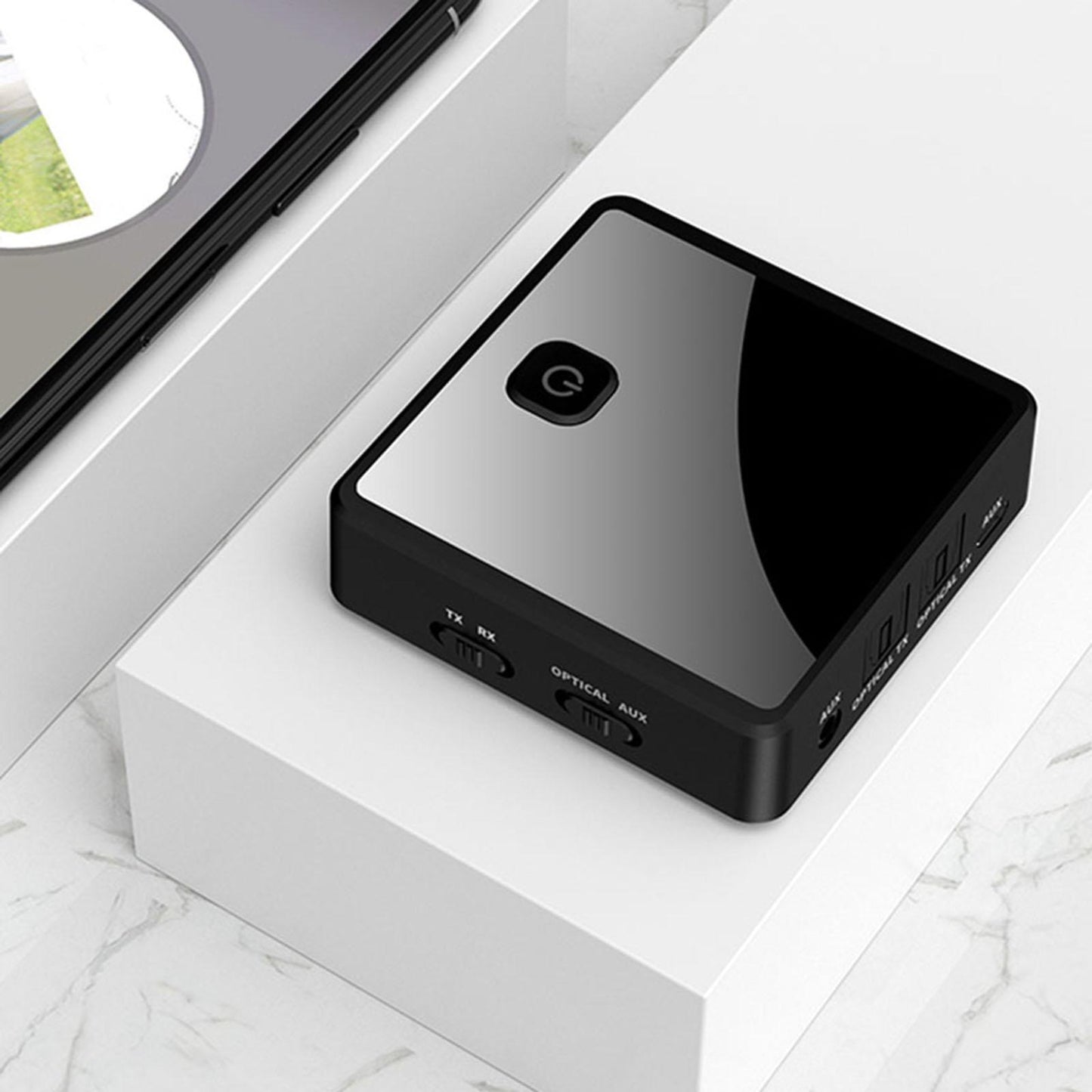 ZF-380 2in1 3.5mm RCA Bluetooth5.0 AUX Adapter Rechargeable 5Mbps for TV Car