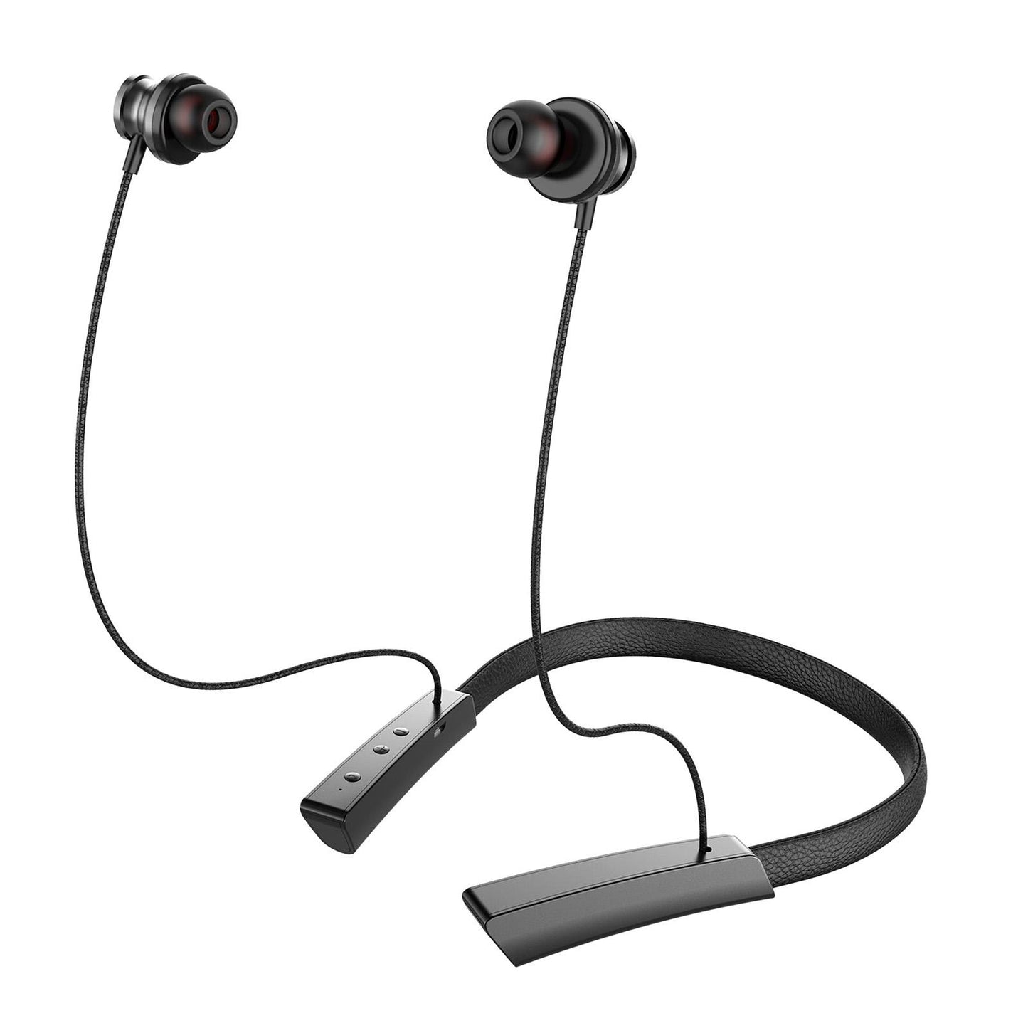 Bluetooth Headphones Neckband Earphone Headset for Work Sports Running Black