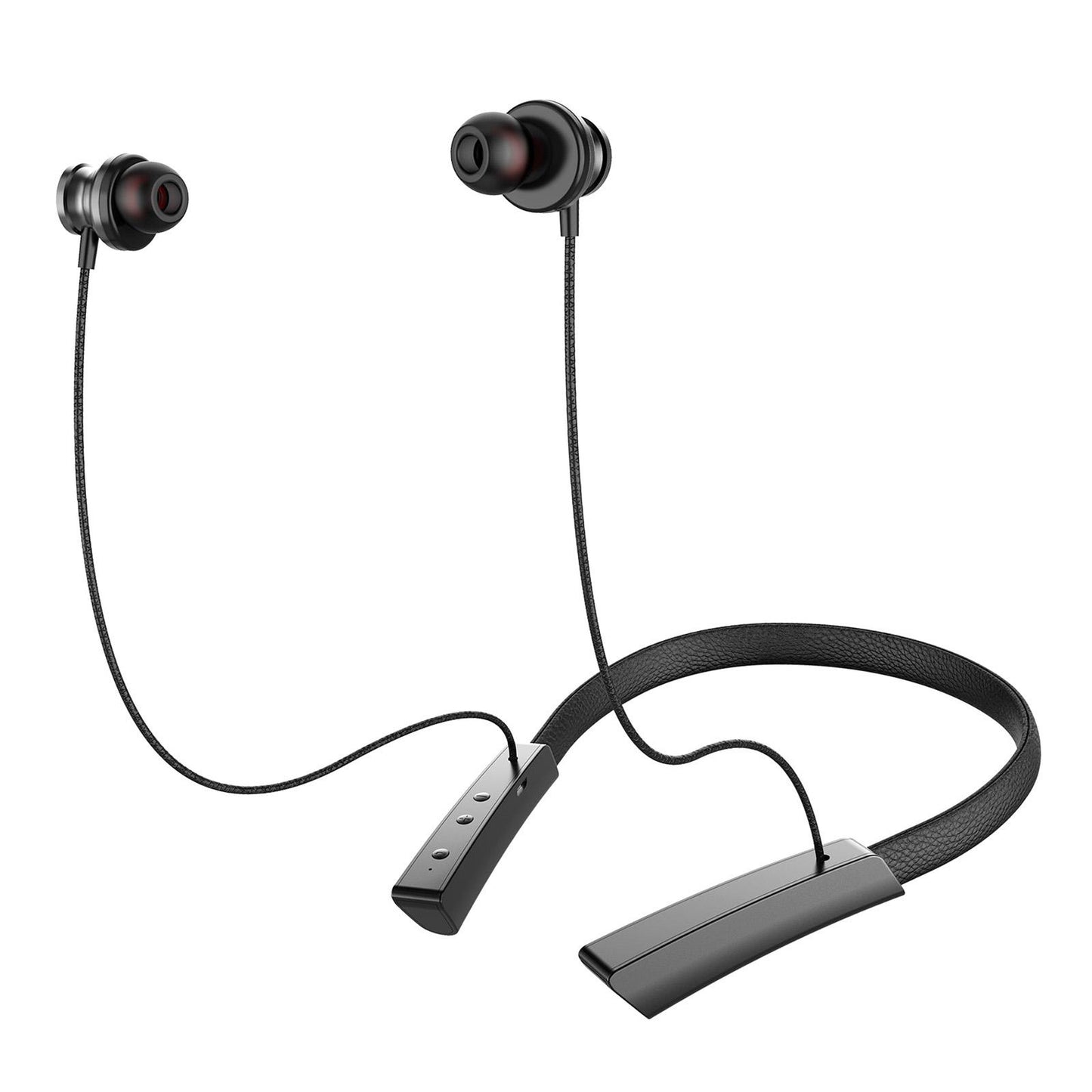 Bluetooth Headphones Neckband Earphone Headset for Work Sports Running Black