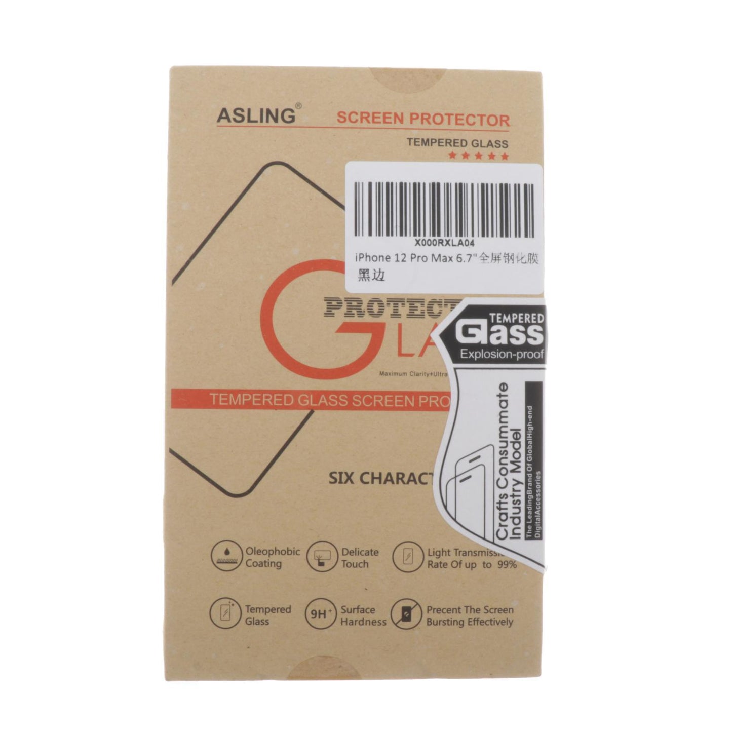 2x  Tempered Glass Film  for iPhone  for iPhone 12 Pro Max 6.7