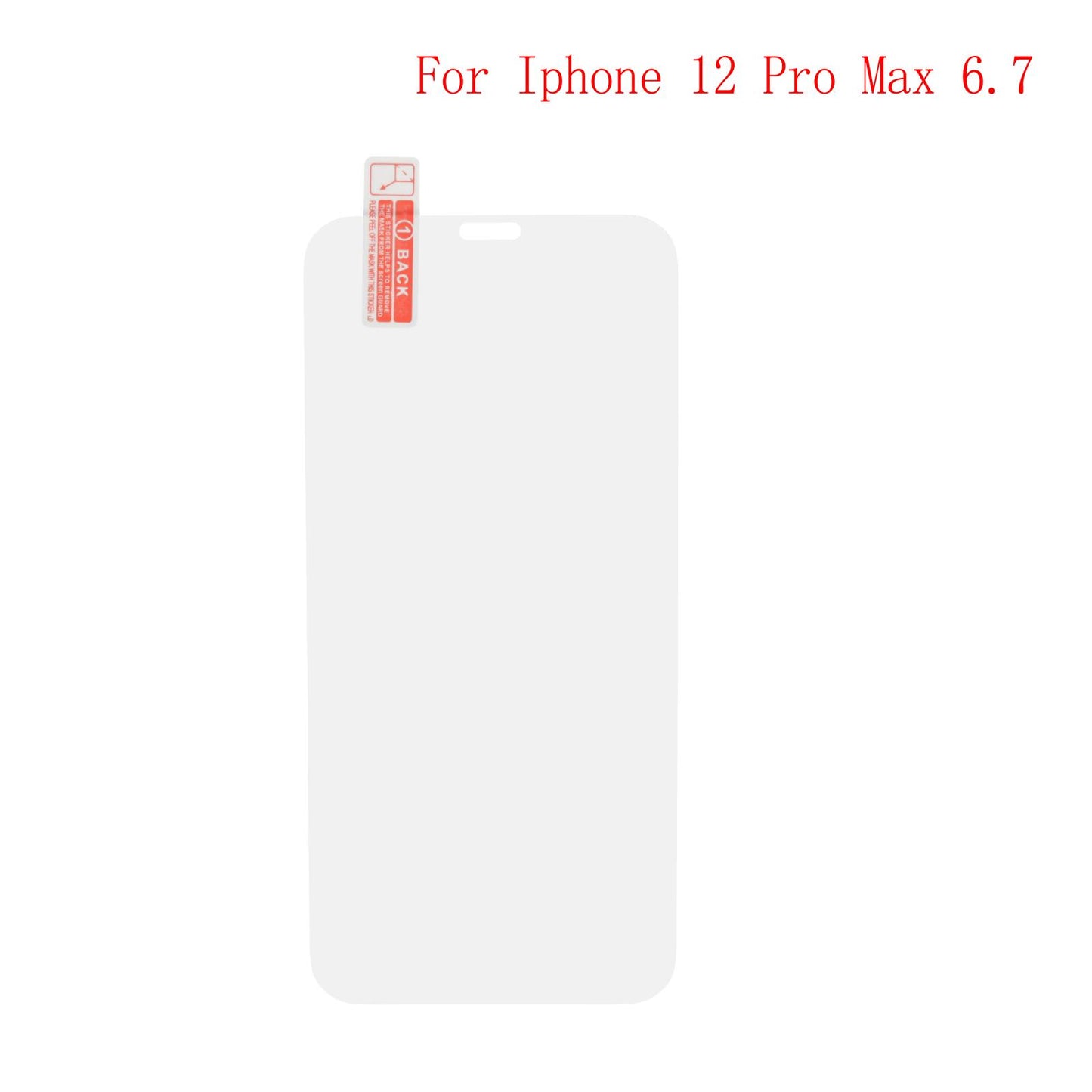 2 Pcs Tempered Glass Protector 2.5D Arc Edge for iPhone 12 Pro Max 6.7 inch