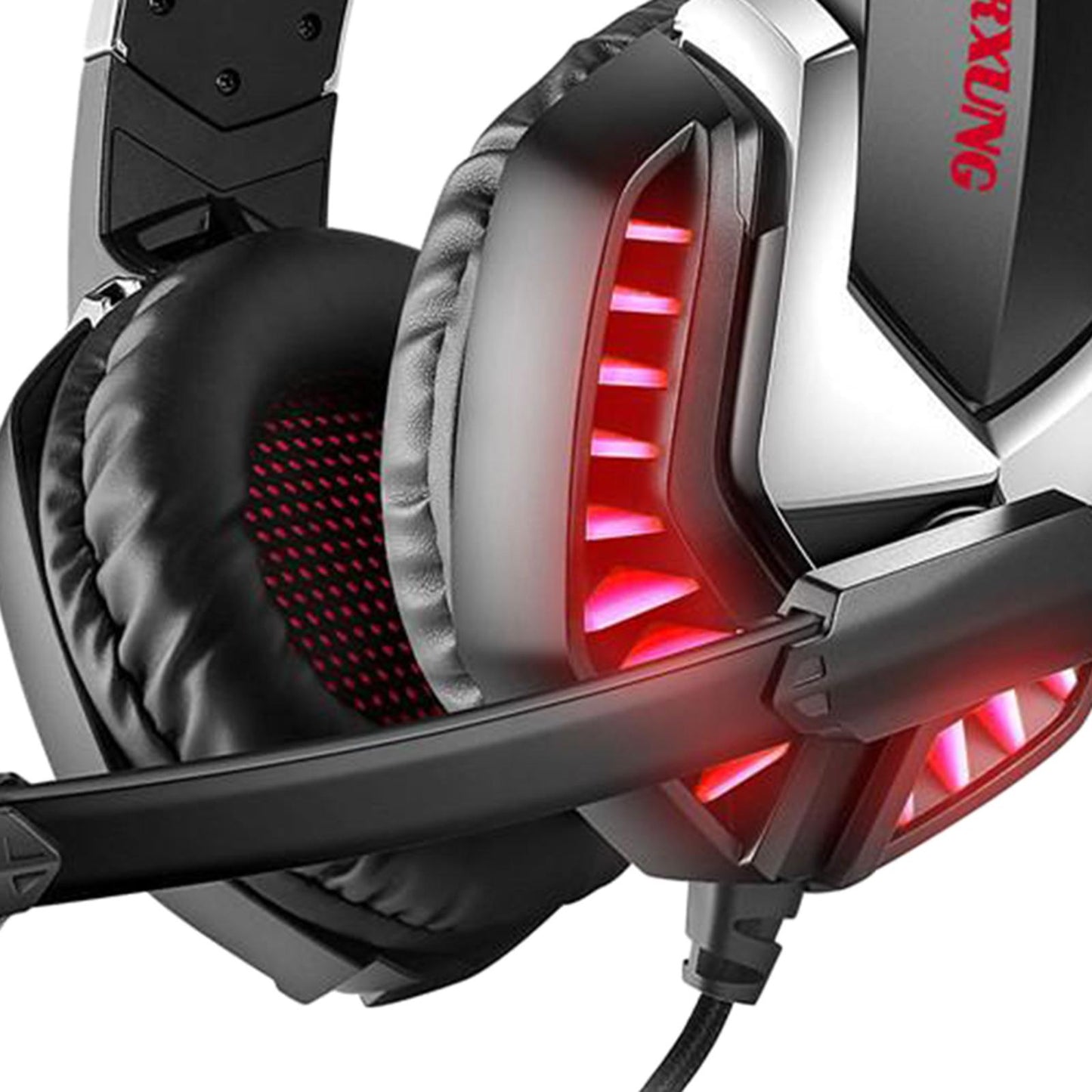 3.5mm USB Wired Gaming Headphones with Mic for PC Computer Laptop red