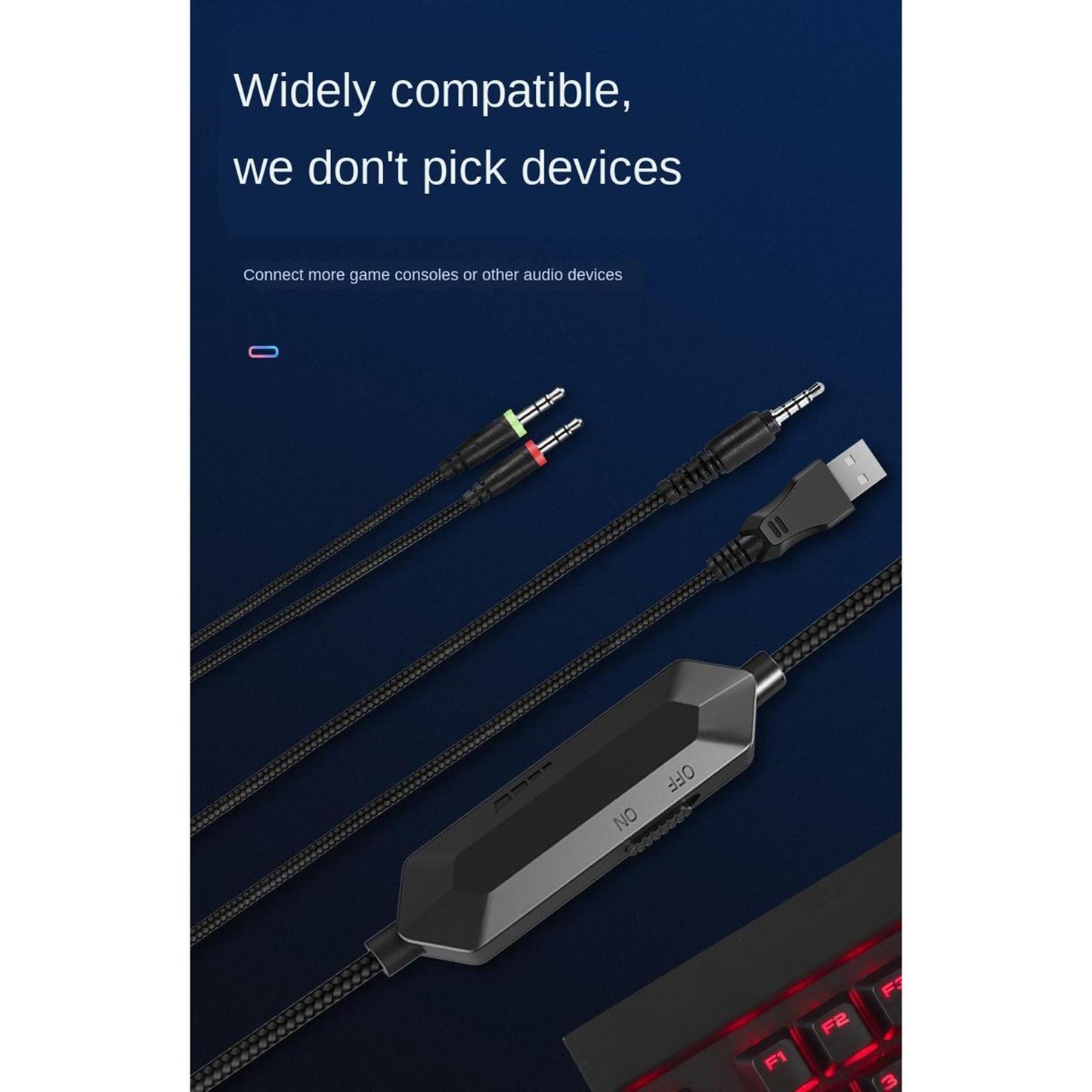 3.5mm USB Wired Gaming Headphones with Mic for PC Computer Laptop red