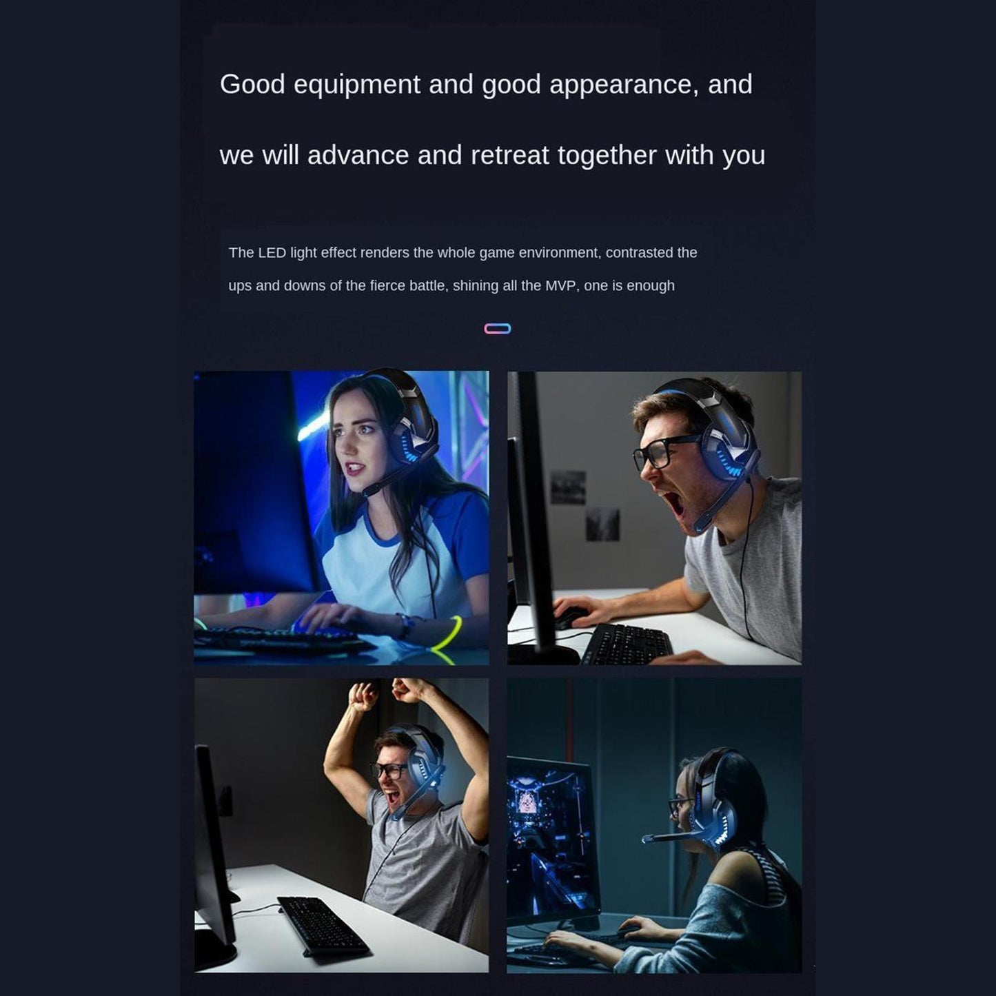 3.5mm USB Wired Gaming Headphones with Mic for PC Computer Laptop red