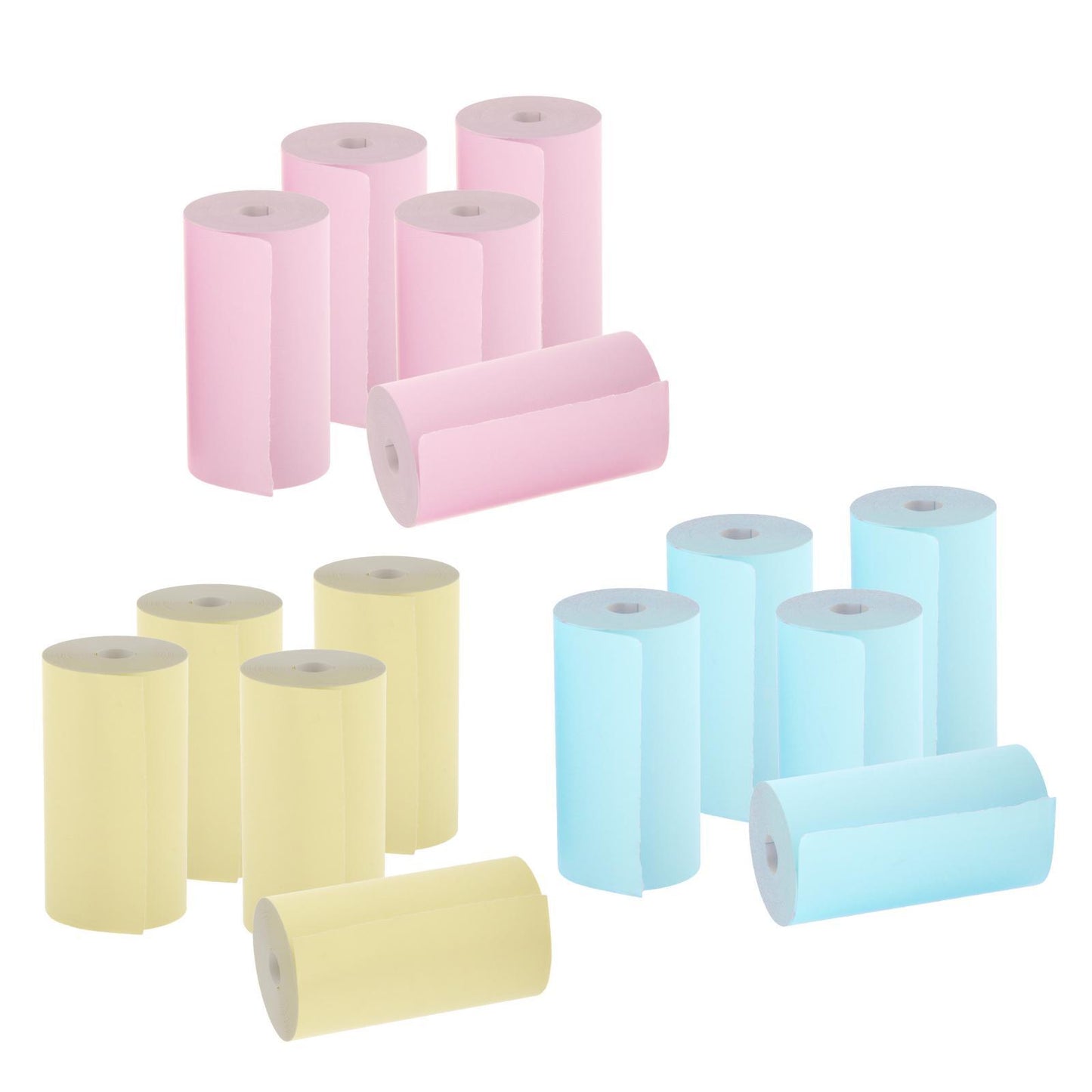 5pcs Colored Printing Paper Roll Thermal Printer Portable 57x30mm Pink