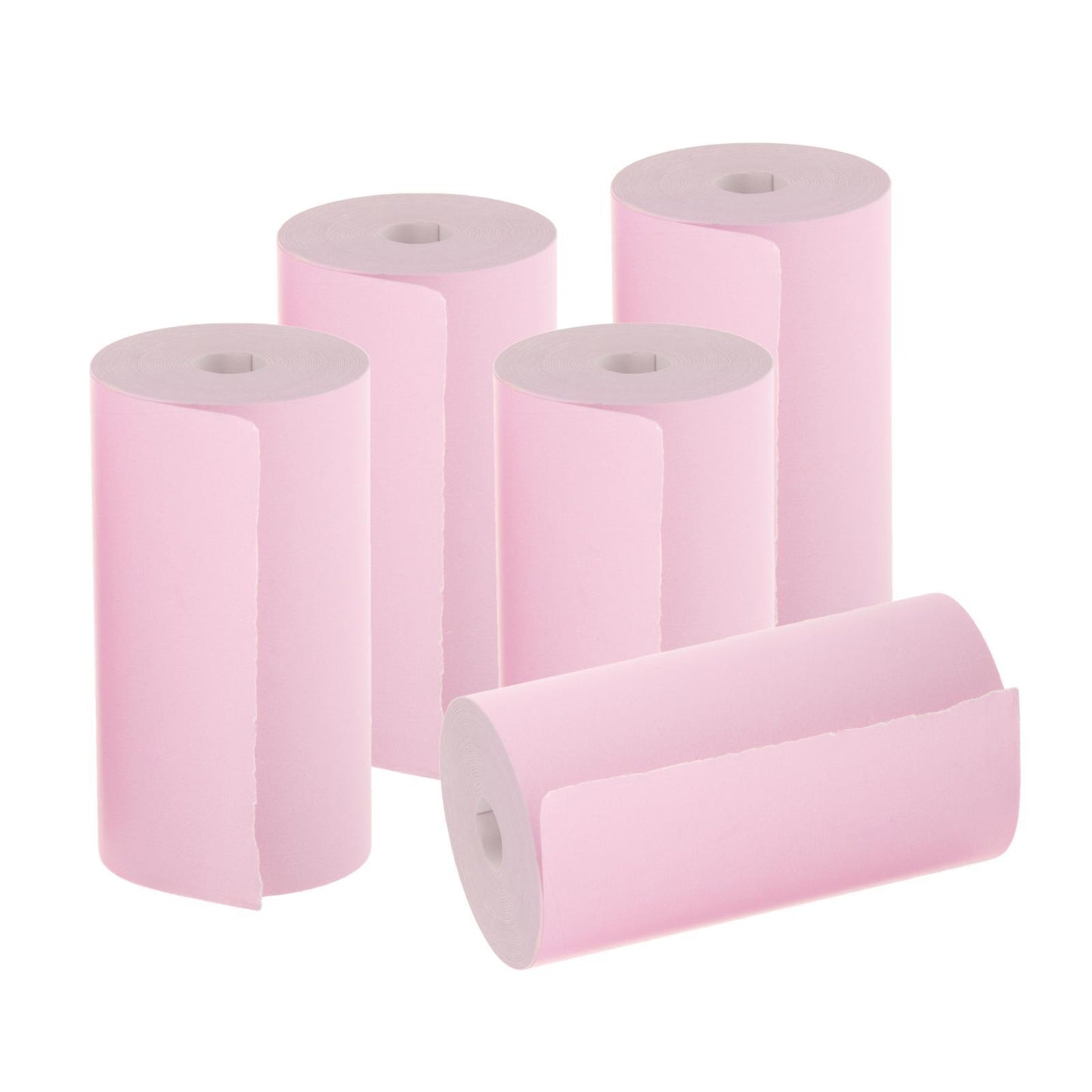 5pcs Colored Printing Paper Roll Thermal Printer Portable 57x30mm Pink