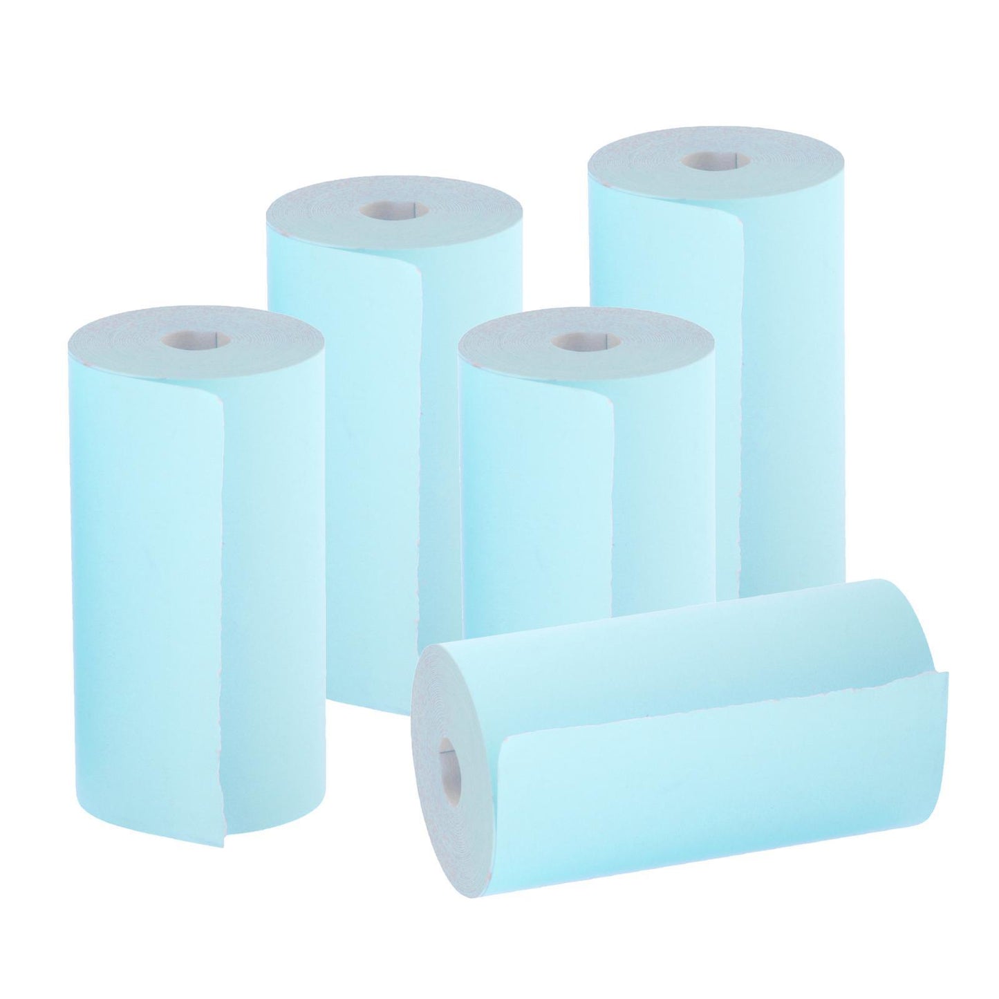 5pcs Colored Printing Paper Roll Thermal Printer Portable 57x30mm Blue